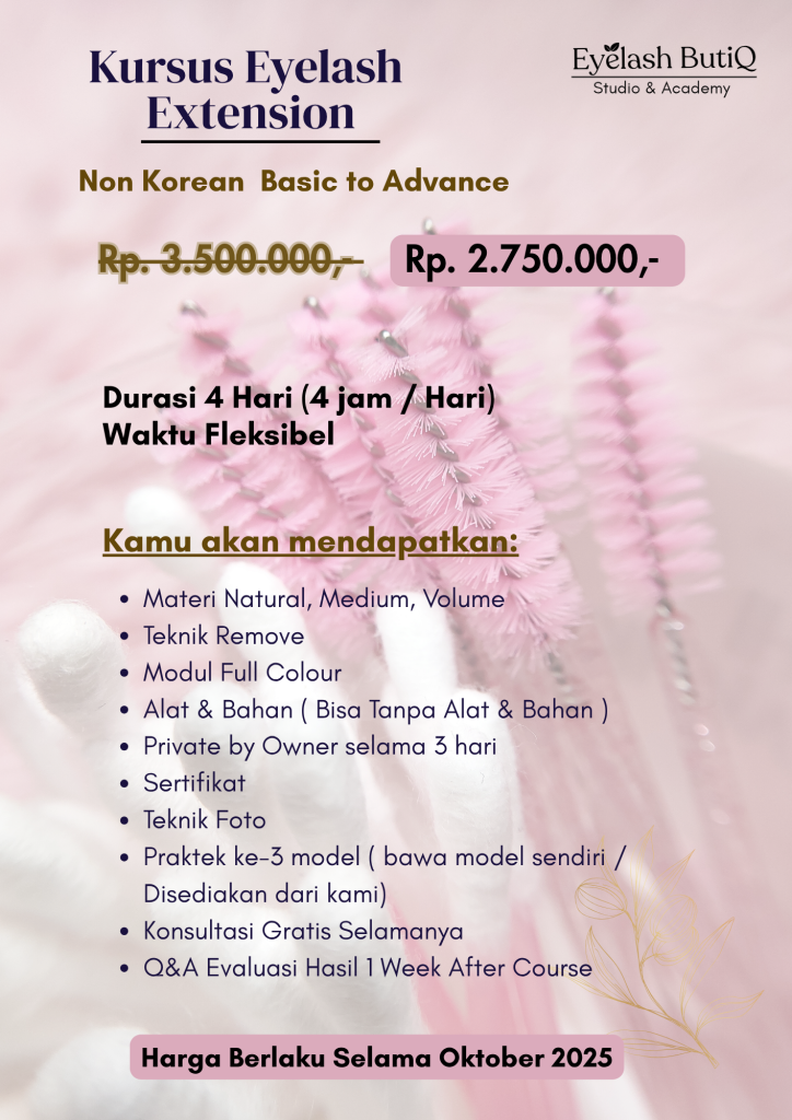Promo Kursus Eyelash Extension Oktober 2025