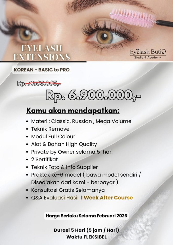 Biaya Kursus Eyelash Extension di Beauty Academy Profesional Bandung